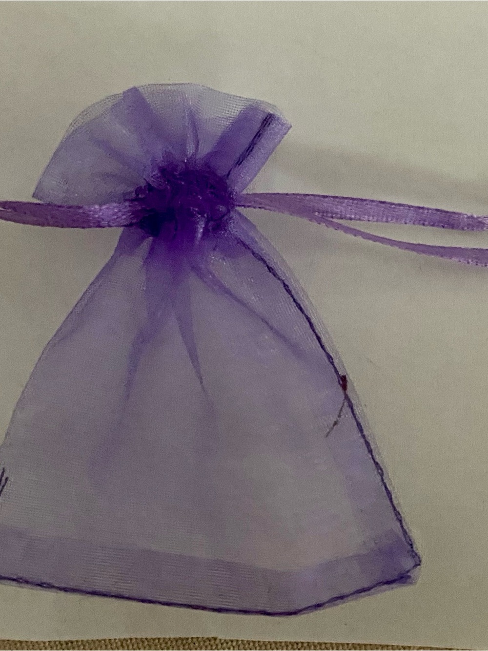 Purple Organza Drawstring Pouch for Jewelry & Gifts, Set of 40